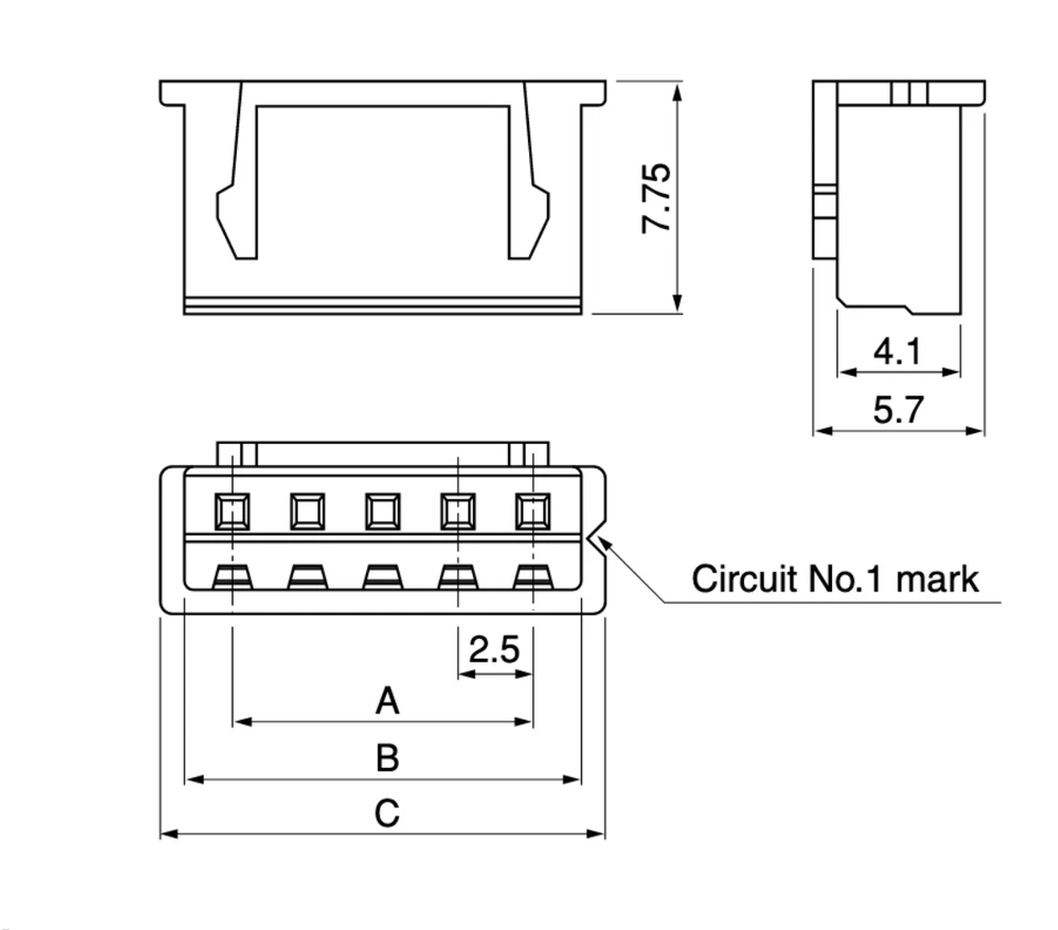 5 Stück 3S 4Pin JST-XH 2.5mm Balancer Mini Female Stecker Crimp XH Lipo Akku RC - Bild 4 von 4