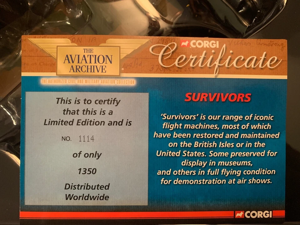 Corgi AA34809 Vickers Armstrong Wellington MK.1A "R for Robert" Airplane Model - Image 2 of 4