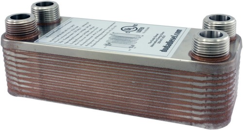 Stainless Steel Copper Brazed Heat Exchanger Mounting Studs Water Boiler Radiant - Picture 2 of 18