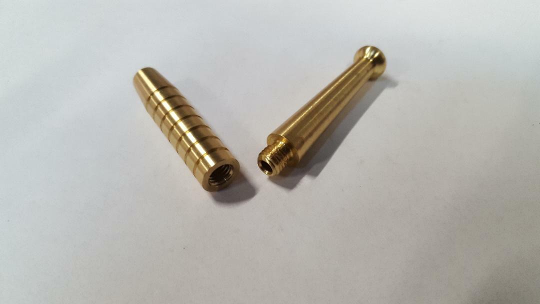 1 Real Brass Metal One Hitter Pipe Dugout Bat 3" Made In Usa !! Tobacco - Foto 10