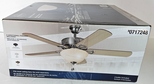 Harbor Breeze LED Ceiling Fan Light Kit Brushed Nickel Finish 0717248 New - Picture 7 of 11