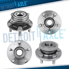 Front & Rear Wheel Hub & Bearings for 2015 2016 2017 2018 2019 2020 Ford Mustang