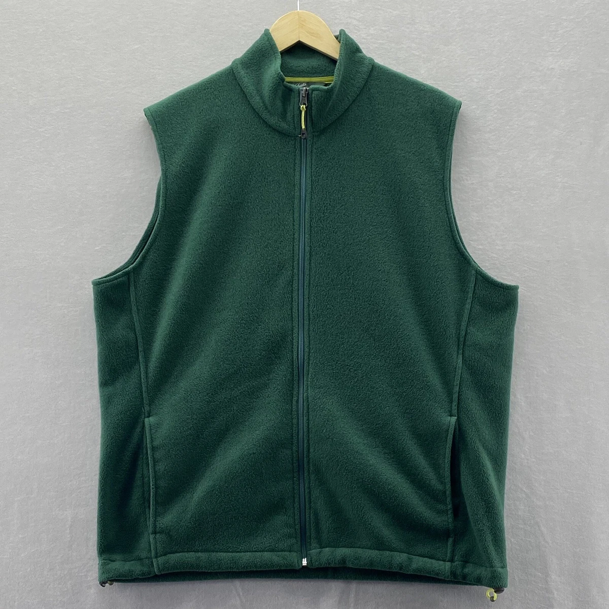 Woolrich Andes II Fleece Vest Mens XL Bottle Green Full Zip