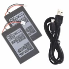 2X Replacement Battery  + Cable charger For PS3 Controller Dual Shock 3 Sixaxis