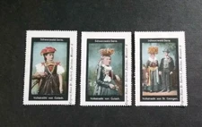 German Poster Stamps (3) Black Forest Costumes Engros Haus Br Sarfert c1930s
