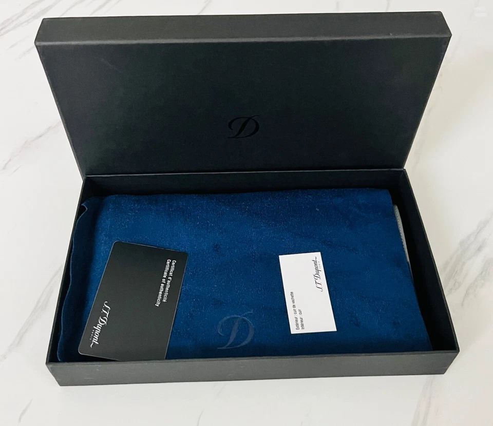 S.T. Billetera Dupont D-Line organizadora plana delgada gris/azul nueva Foto 3 de 4