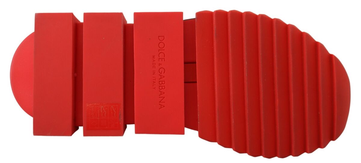 DOLCE & GABBANA Shoes Sorrento Sneakers Red Bling Socks EU35 DOLCE & GABBANA Shoes Sorrento Sneakers Red Bling Socks EU35