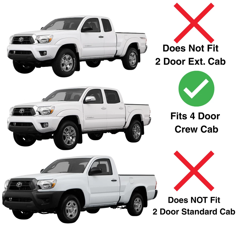 Fits 05-15 Toyota Tacoma Pickup 4D Crew Cab Driver Side Left Rear Door Glass - Image 2 of 4