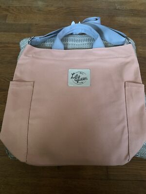 Lily Queen  Women Coral/Gray Tw Pocket Shoulder Tote