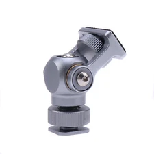 Swivel and Tilt Adjustable Monitor Mount Holder 1/4" Cold Shoe Bracket Adapter