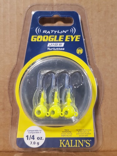 [2X ++ Acme Tackle Kalin's Google Eye Rattlin weiche Kunststoffe Angeln Köder Jig 3er-Pack - Bild 6 von 13
