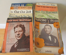 Lot of 9 Pieces of Vintage Sheet Music, mostly 1930's--Crosby, Vallee, Berlin