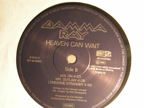GAMMA RAY - HEAVEN CAN WAIT !! ( MINI-LP ) * 1.D-Pressung * VINYL NEAR MINT - Bild 7 von 7
