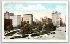 1920s Union Square Broadway Fourth Avenue 14th 15th ST New York City NY Postcard