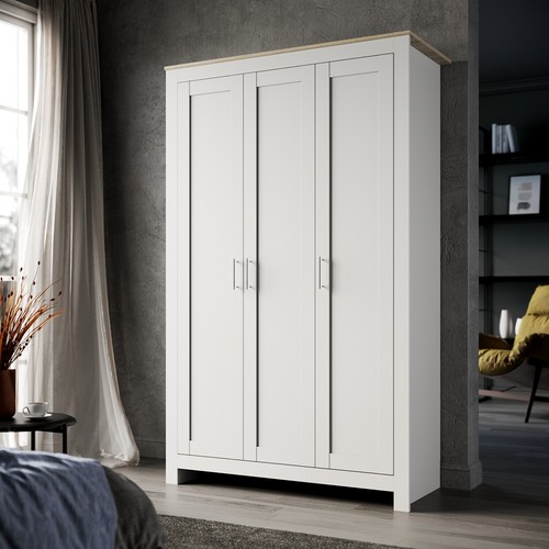ELEGANT 2/3 Door Multi-purpose Wardrobes 180cm Solid Wood Classic Style Cupboard - Picture 15 of 16