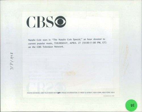1978 Press Photo Singer Natalie Cole poses for studio publicity portrait on CBS - Picture 2 of 2