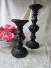 Ornate Candlestick,Black Home Decor,Baroque,Rococo,Victorian,Goth,Farmhouse,Pair