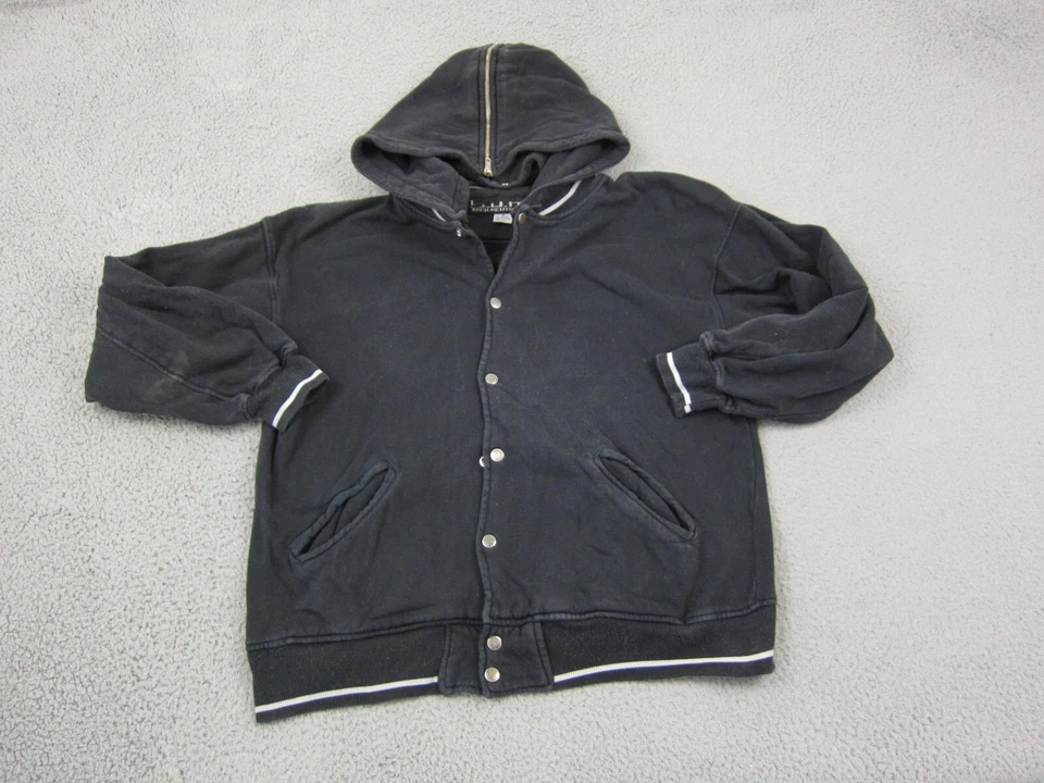 Sudadera con Capucha BUM De Colección Para Mujer Mediana Negra Con Botones Damas Años 90 Cárdigan Foto 2 de 4