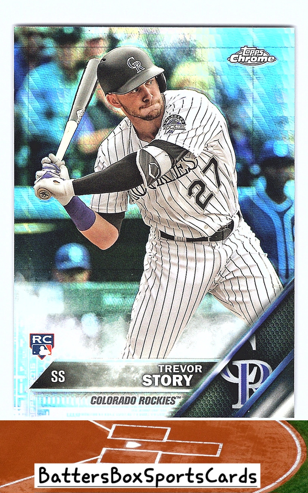 2016 Topps Chrome #45 Trevor Story Prism Refractor