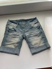 Amathist Jean Denim Shorts Size 0 Distressed Flap Pocket Y2k