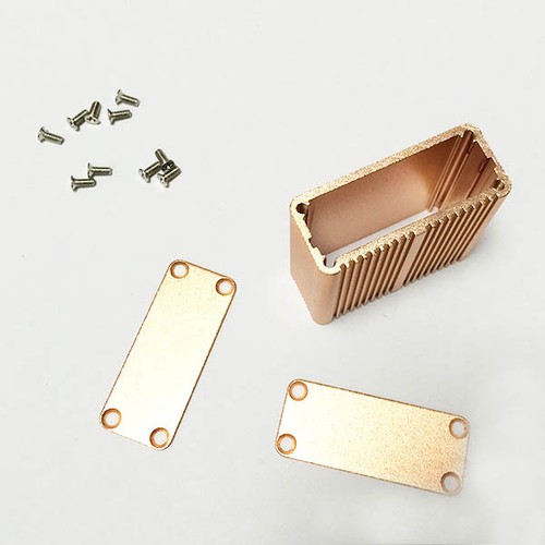 Aluminum enclosure MINI AMP case 18.5X45X45mm(H*W*L) DIY Coffee color NEW - Picture 4 of 9