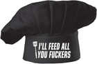 Funny Chef Hat - I Will Feed All - Adjustable Kitchen Cooking Hat for Men and Wo
