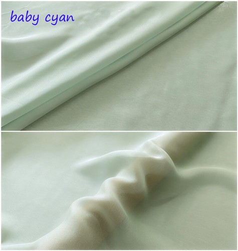 39 Inch X 55 Inch Plain Silk Lining Scarf Material Natural Chiffon Silk Fabric - Picture 9 of 32