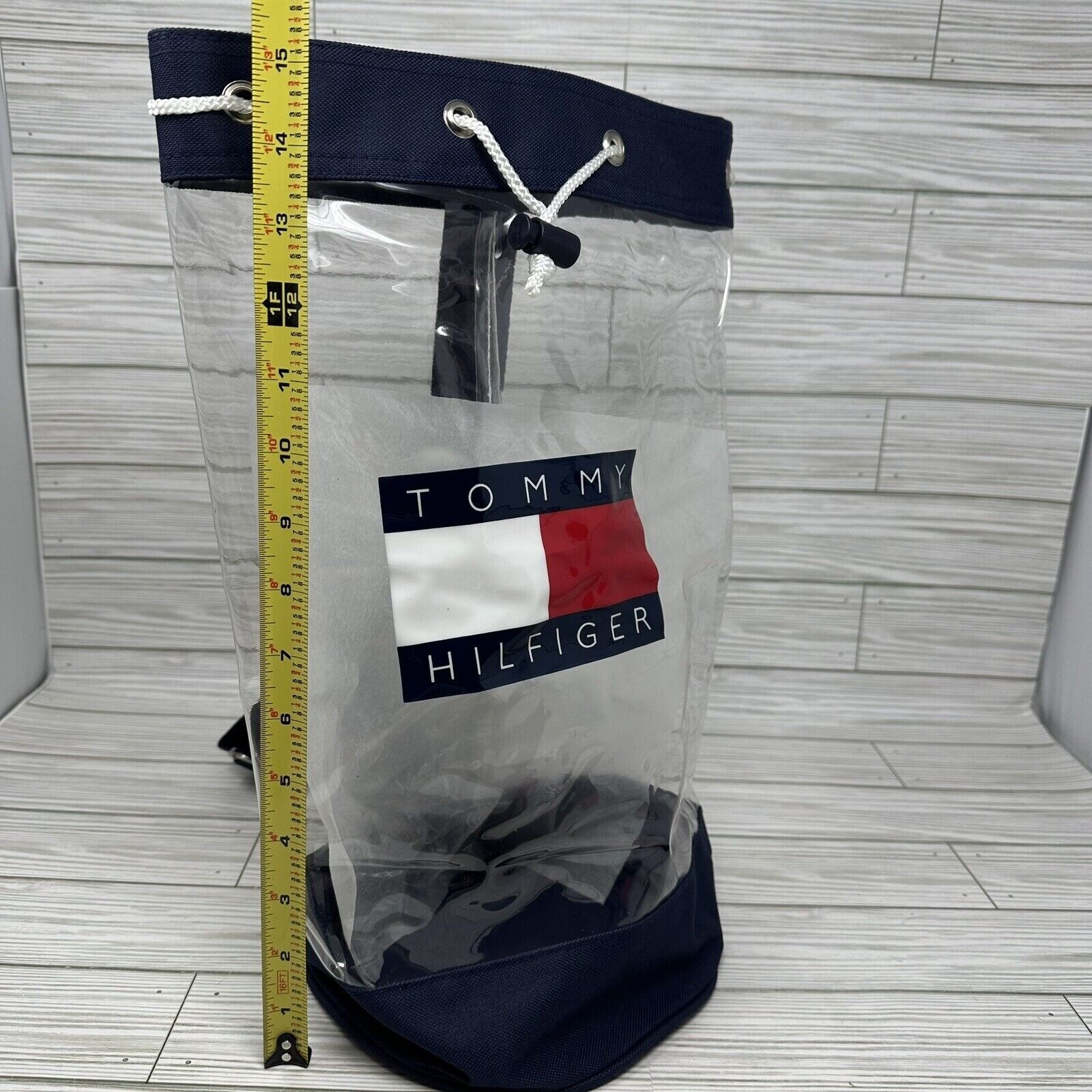 Tommy Hilfiger Flag Drawstring Backpack Beach Bag… - image 8