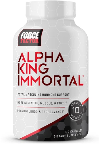 Force Factor Alpha King Immortal, Strongest Testosterone Booster, Muscle Builder