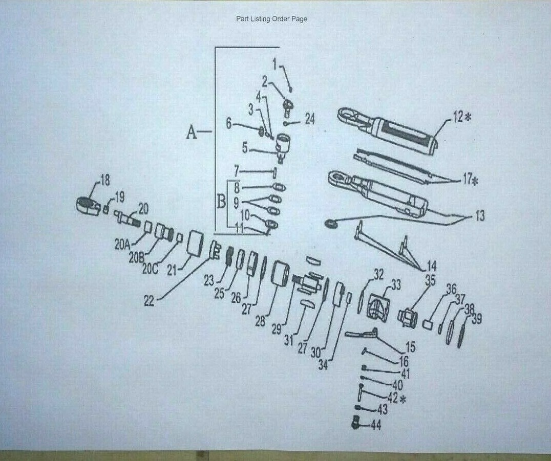 SNAP ON FAR25 1/4" DRIVE RATCHET TUNE UP KIT 4-VANE KIT, GASKET KIT, O'RING KIT 
