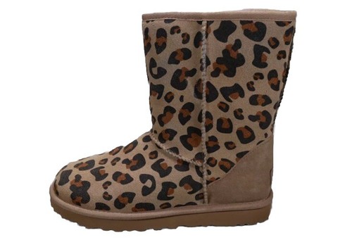 UGG Classic Short II Leopard Print Suede Wool Lined Boots 1138493 Women's 6 NWOB - Picture 8 of 8