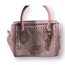 Guess Pink Bohochic Handbag w Charm and Carrying Case