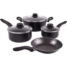 7 Piece Non-Stick Cookware Set Saucepan Dutch Oven Frying Pan Aluminum Kitchen