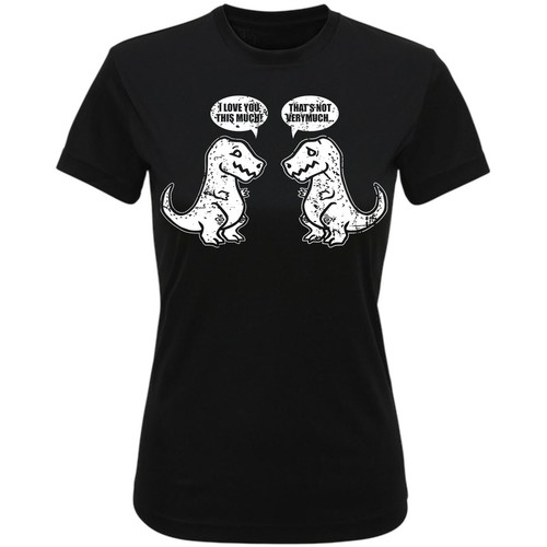 I love you this much, that not very much t shirt, Dinosaur lover shirt, - Picture 3 of 9