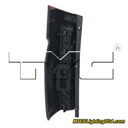 TYC Right Side Tail Light Assembly for Mercedes Benz Sprinter 2500 3500 10-14 - Picture 2 of 3