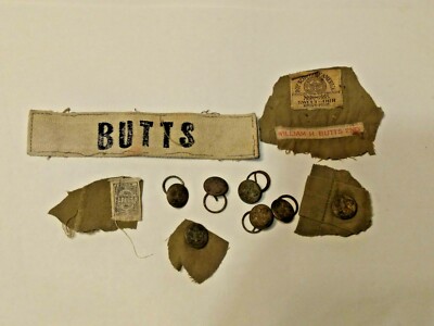 Vtg 7 Be Prepared Pat'd 1911 Boy Scout Buttons, Cloth Name Tag, Who Had Them