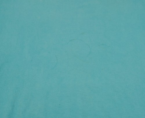 Vintage Pluma Blank Lite Blue T-Shirt Sz L Stained 90s Made In USA - Picture 2 of 7
