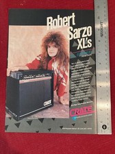 Queensryche Robert Sarzo for Crate Amplifiers 1989 Print Ad - Great to Frame!