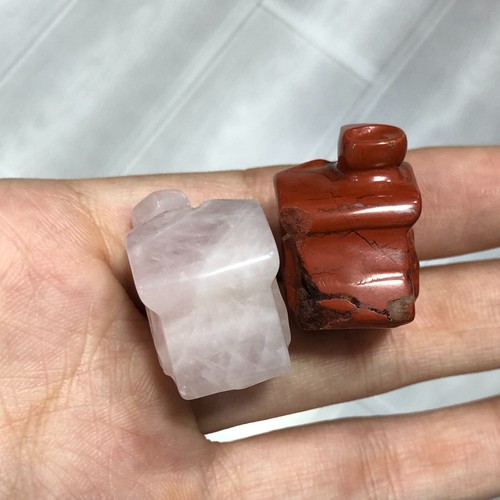 5pc Natural mix Quartz hand Carved Lovely house crystal Reiki healing 3cm - Imagen 7 de 7