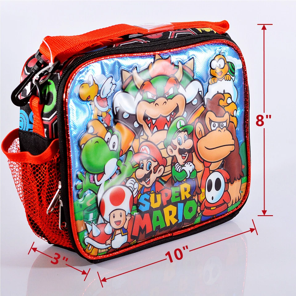 Nintendo Super Mario 16" Large School Backpack with Lunch Bag, Mario Book Bag - Image 3 of 4
