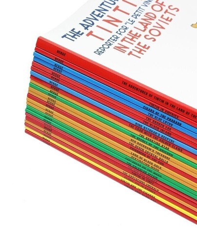Tintin Complete By Herge 23 Books Collection Set Paperback NEW - Picture 2 of 3