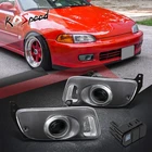 Smoked Lens Front Driving Fog Lights w/Switch for 92-95 Civic Coupe/Hatchback