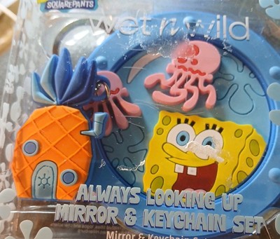 SpongeBob SquarePants Wet &wild Mirror And Keychain Set. New. Always Looking Up!