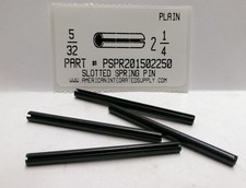 5/32x2-1/4 SLOTTED SPRING PINS STEEL PLAIN (25)