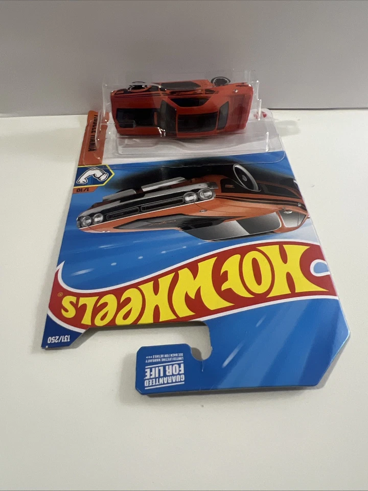 Hot Wheels '71 Dodge Challenger HYY79 Muscle Mania Orange/Black 1/10 - Image 3 of 4