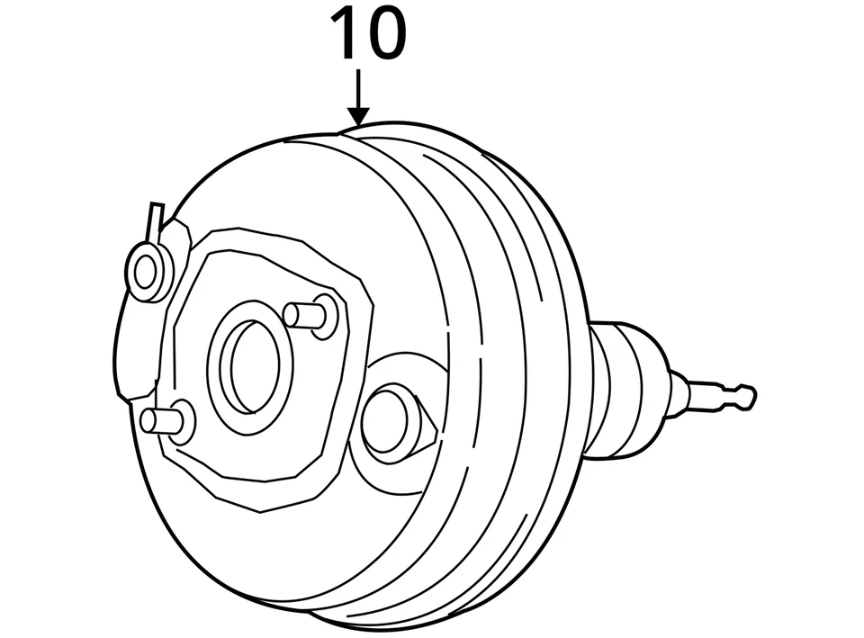 Power Brake Booster VIN Fp 7th And 8th Digit Fits 09-17 AUDI Q5 2055092 - Image 4 of 4