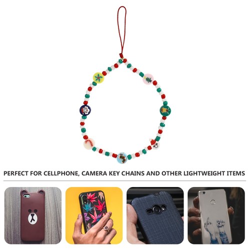 Santa Claus Mobile Wrist Strap Beads Cell Lanyard Hand - 第 4/9 張圖片