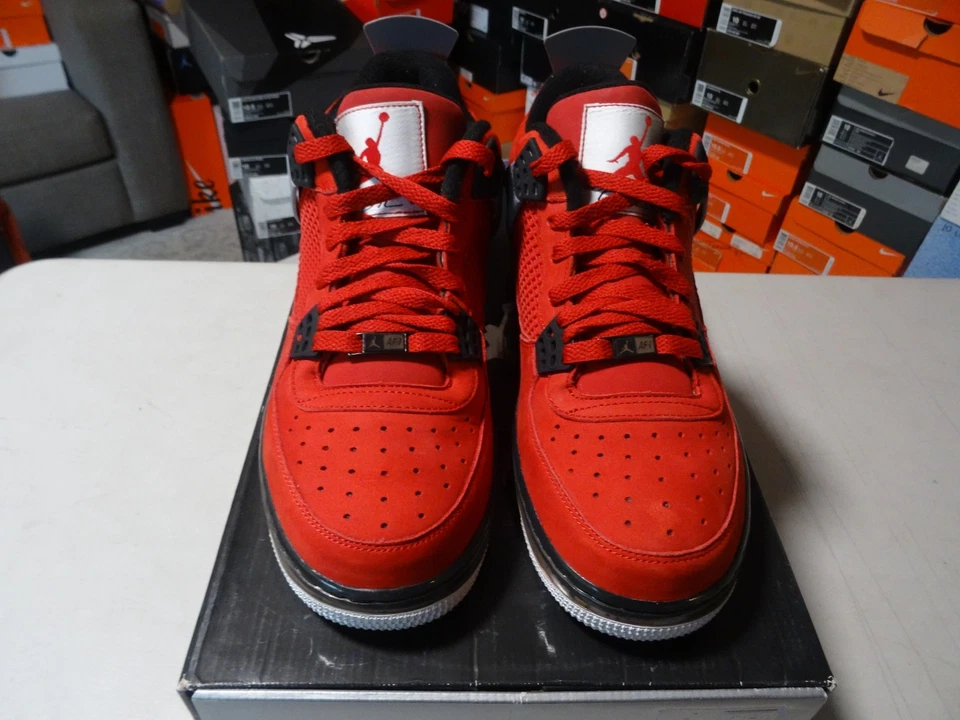 Nike Air Jordan Fusion 4 Premier Varsity Rojo Cemento Talla 9.5 - Usado una vez 384393 601 Foto 3 de 4