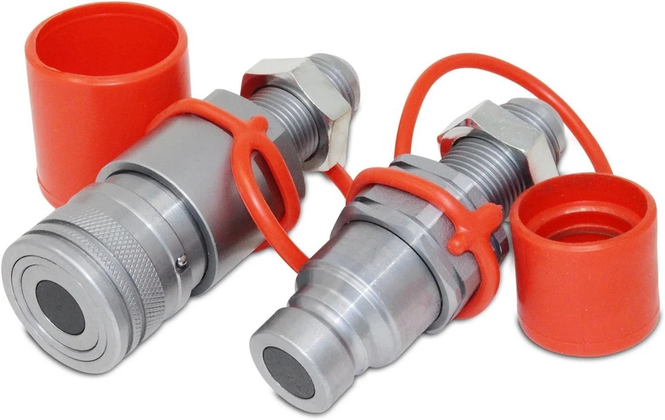 Flat Face Hydraulic Coupler, 1/2 Inch JIC, Skid Steer Mount - Image 3 of 4