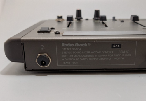 Vintage Radio Shack SSM-60 Stereo Sound Mixer – Vintage 4-Channel - Afbeelding 8 van 12